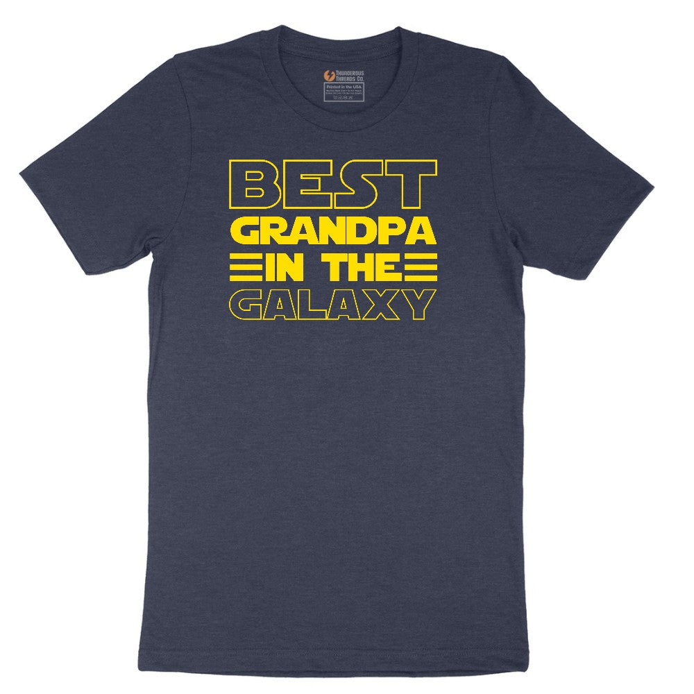 Best Grandpa in the Galaxy Short Sleeve Tee - Heather Navy