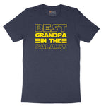 Best Grandpa in the Galaxy Short Sleeve Tee - Heather Navy