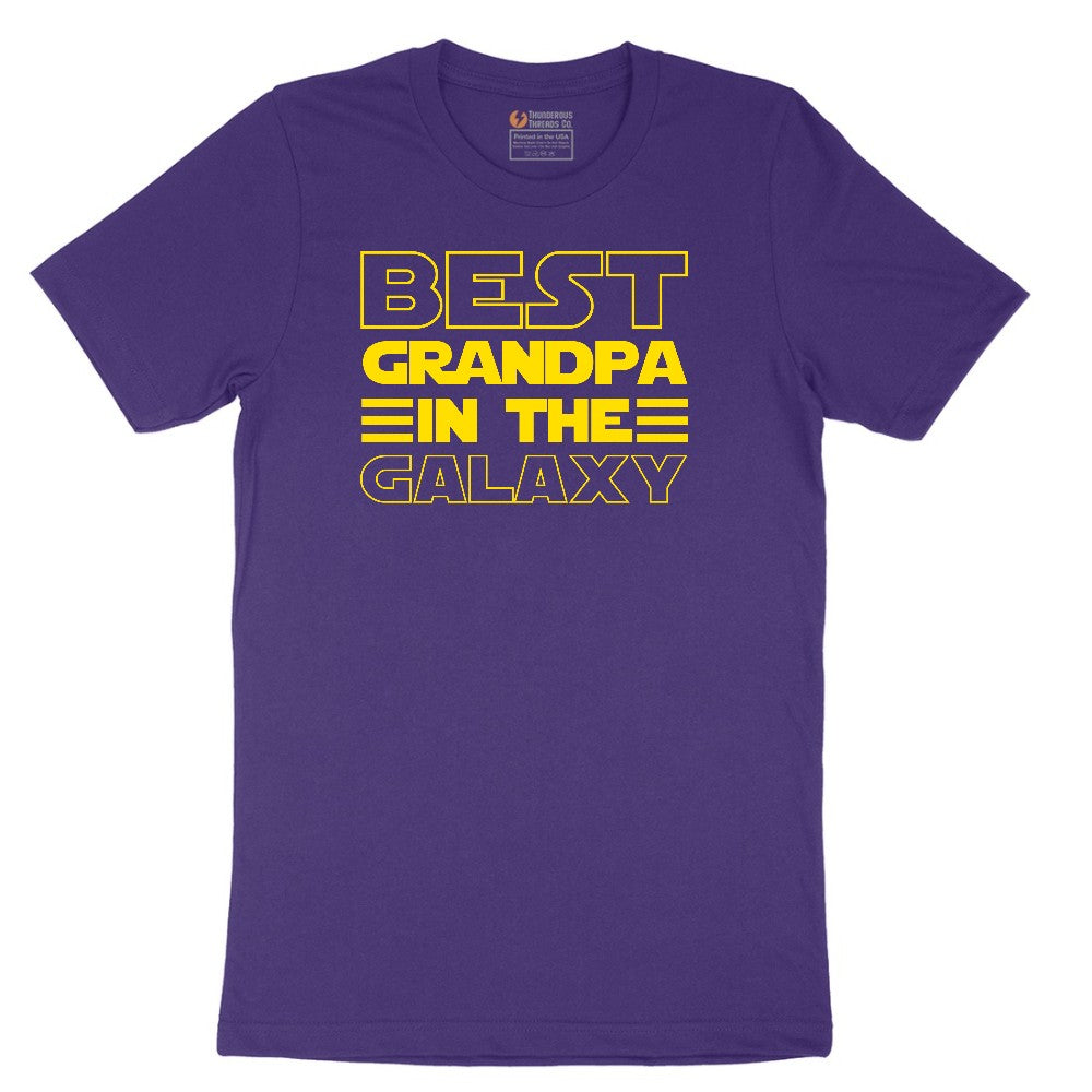 Best Grandpa in the Galaxy Short Sleeve Tee - Team Purple