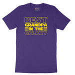 Best Grandpa in the Galaxy Short Sleeve Tee - Team Purple