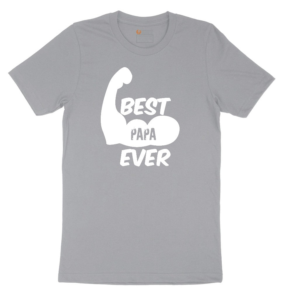 Best Papa Ever Version 1 Short Sleeve Tee - Athletic Heather Grey