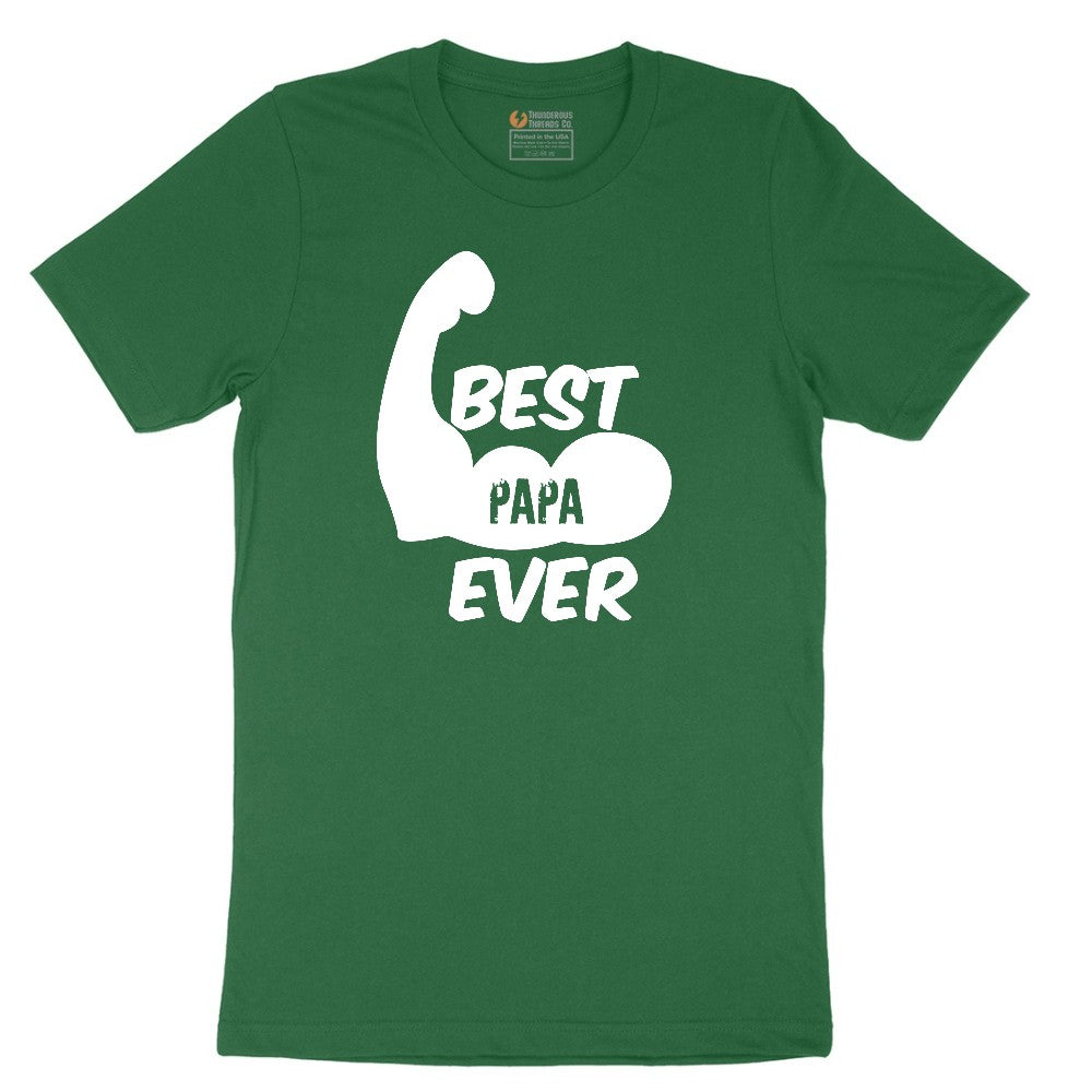 Best Papa Ever Version 1 Short Sleeve Tee - Athletic Kelly