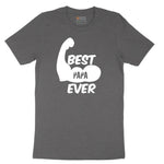 Best Papa Ever Version 1 Short Sleeve Tee - Dark Heather Grey