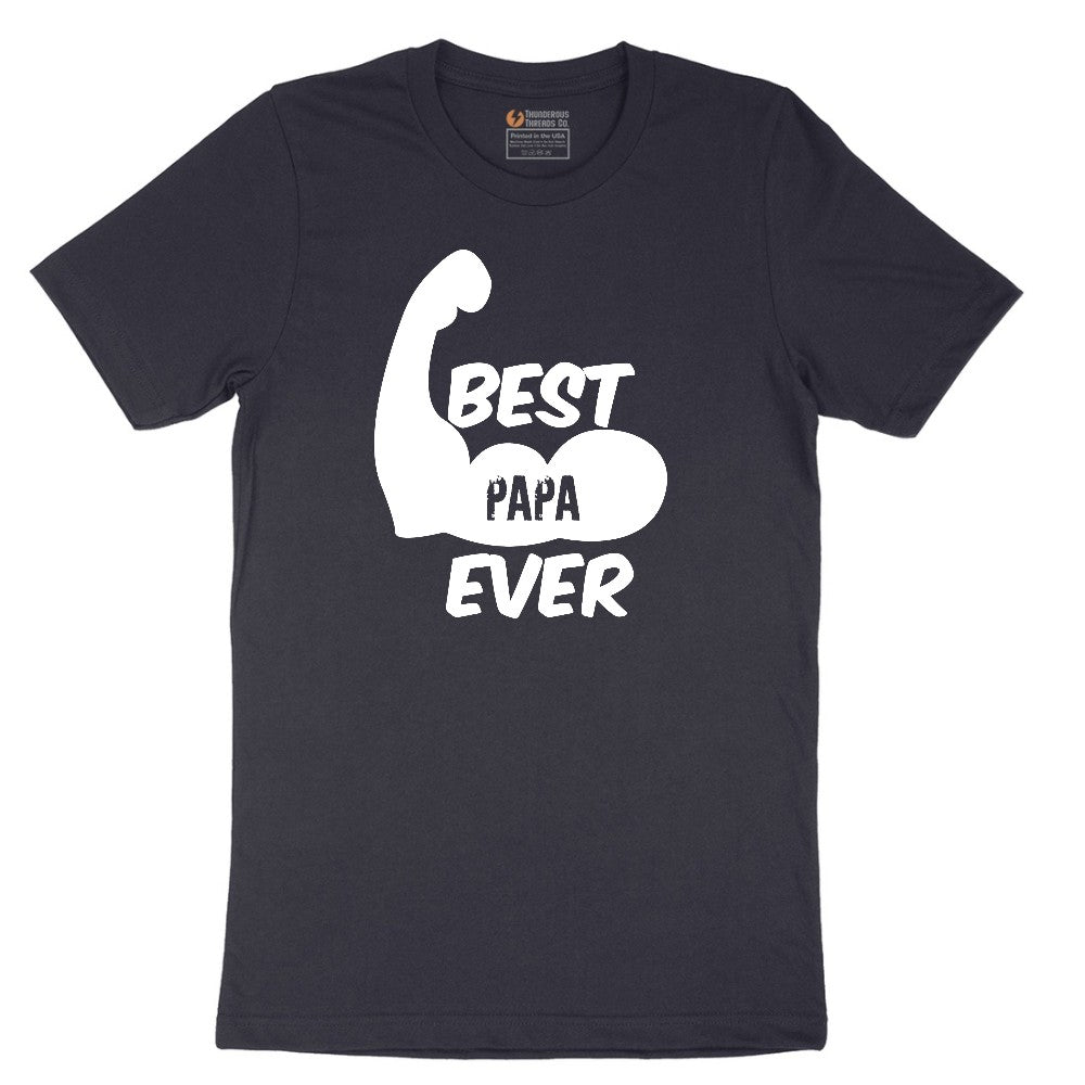 Best Papa Ever Version 1 Short Sleeve Tee - Deep Navy
