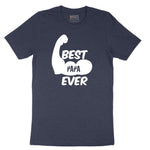 Best Papa Ever Version 1 Short Sleeve Tee - Heather Navy