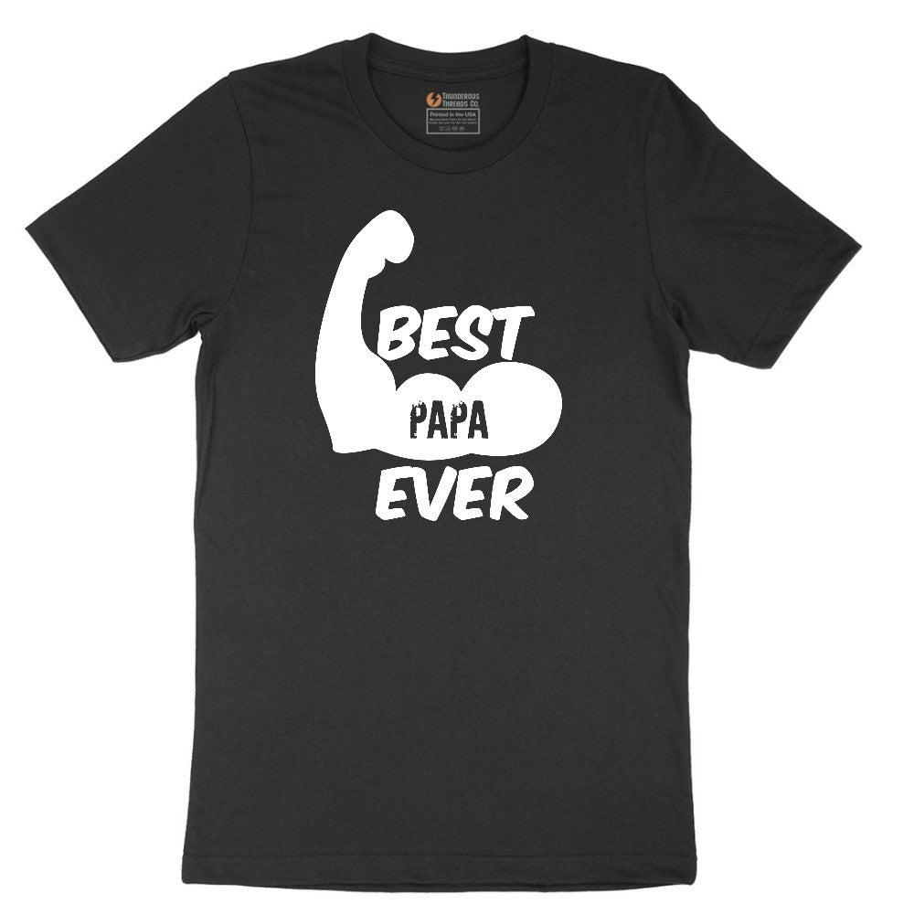 Best Papa Ever Version 1 Short Sleeve Tee - Jet Black
