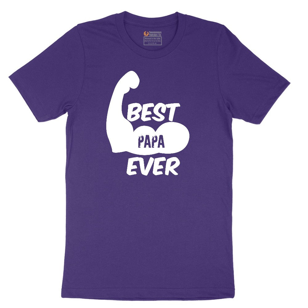Best Papa Ever Version 1 Short Sleeve Tee - Team Purple