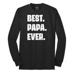 Best Papa Ever Version 2 Long Sleeve Tee - Jet Black