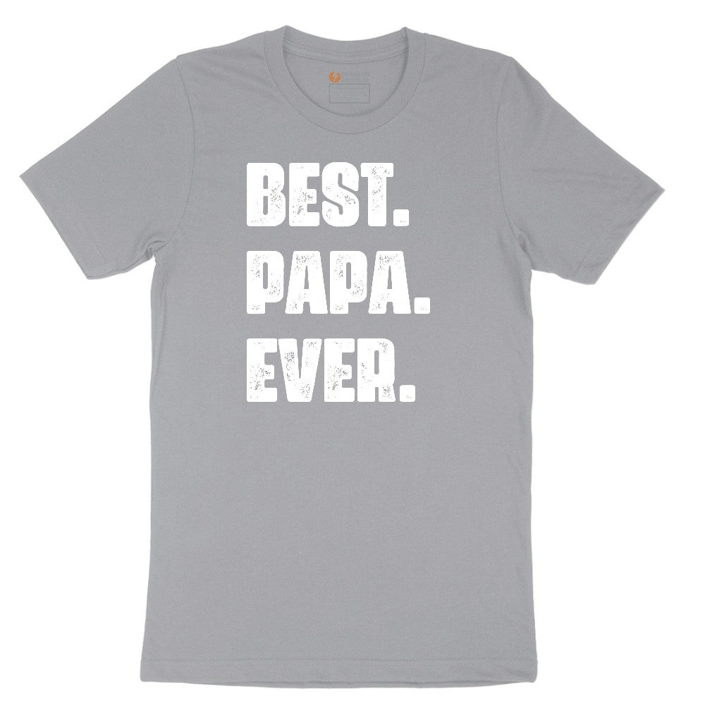 Best Papa Ever Version 2 Short Sleeve Tee - Athletic Heather Grey