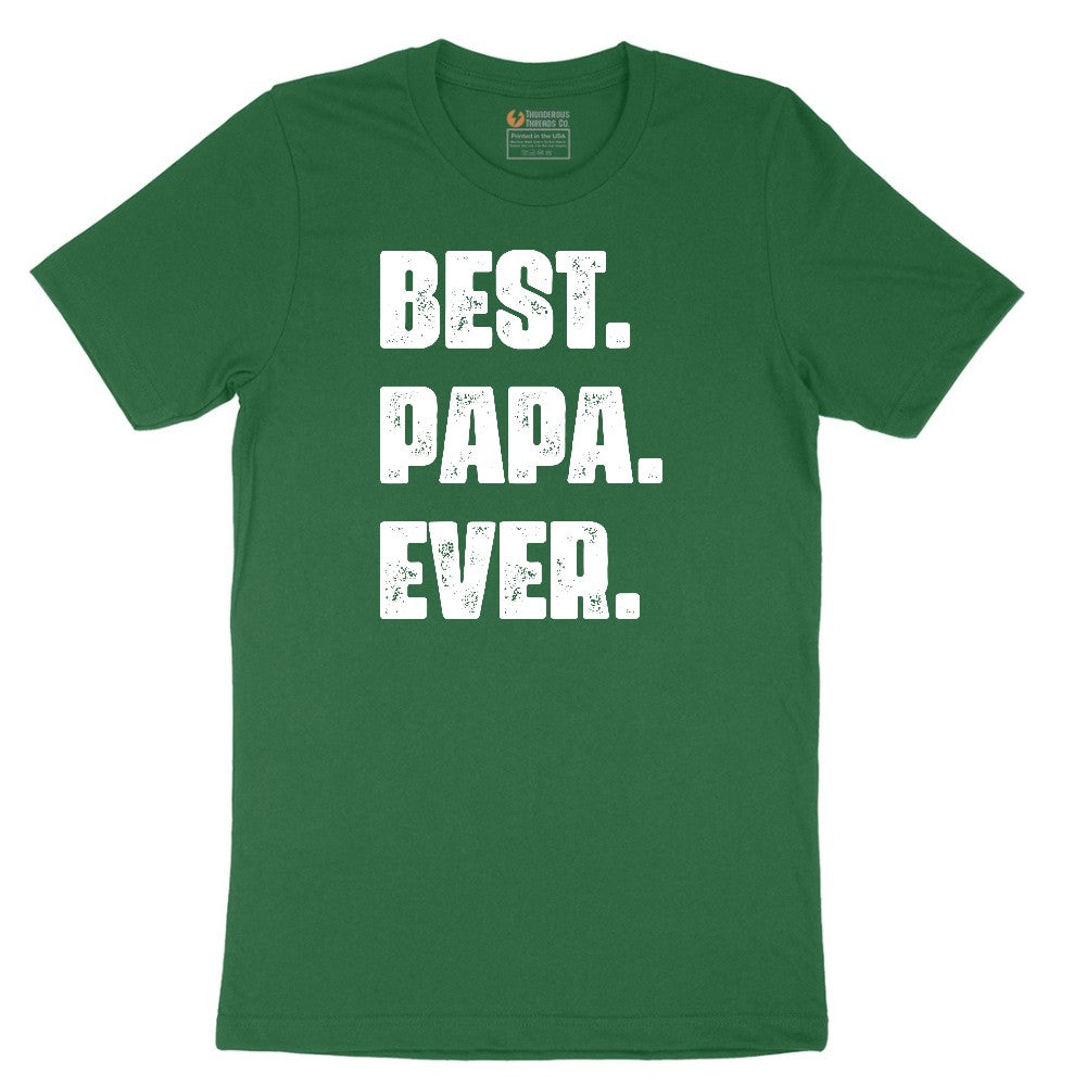 Best Papa Ever Version 2 Short Sleeve Tee - Athletic Kelly