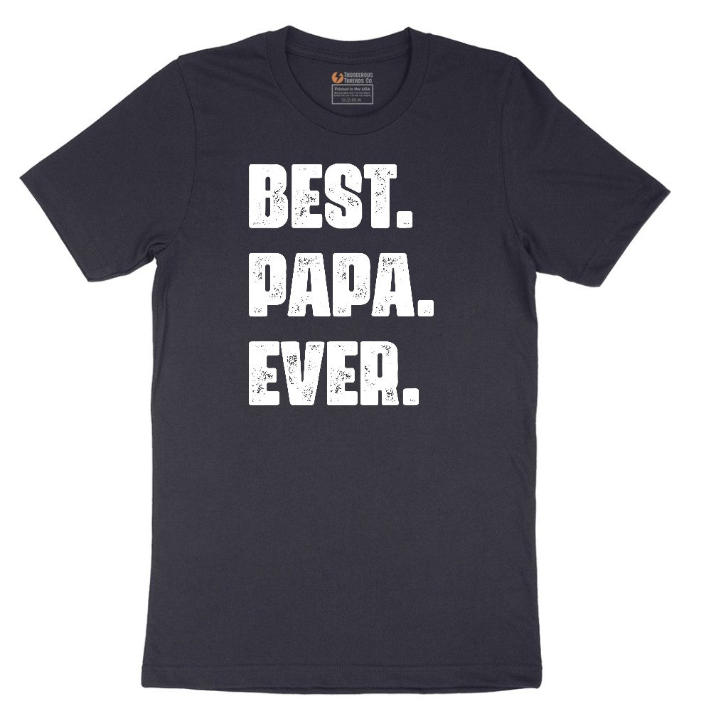 Best Papa Ever Version 2 Short Sleeve Tee - Deep Navy