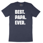 Best Papa Ever Version 2 Short Sleeve Tee - Heather Navy
