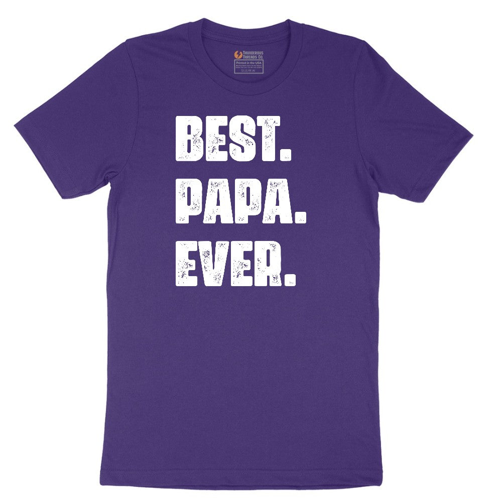Best Papa Ever Version 2 Short Sleeve Tee - Team Purple