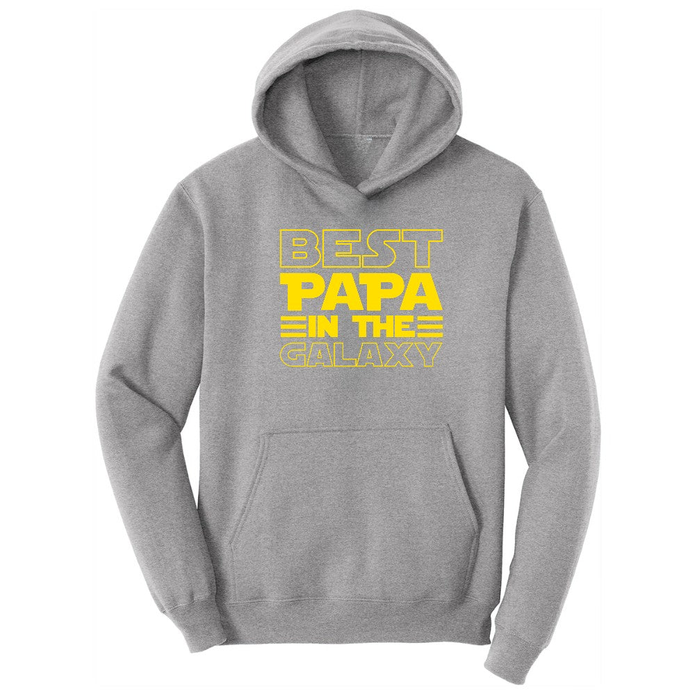 Best Papa in the Galaxy Hoodie - Athletic Heather