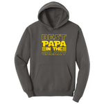 Best Papa in the Galaxy Hoodie - Charcoal