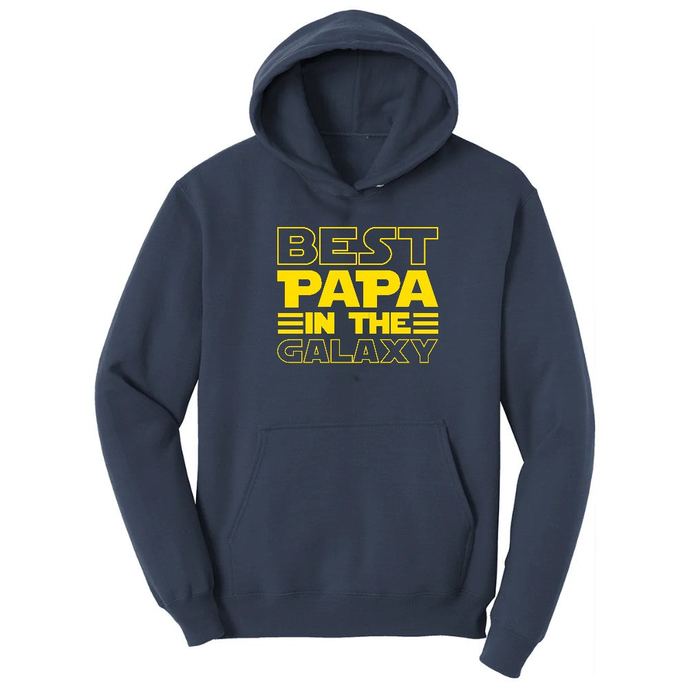 Best Papa in the Galaxy Hoodie - Navy