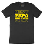 Best Papa in the Galaxy Short Sleeve Tee - Jet Black