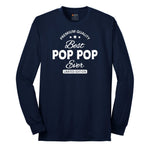 Best Pop Pop Ever Long Sleeve Tee - Navy
