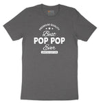 Best Pop Pop Ever Short Sleeve Tee - Dark Heather Grey