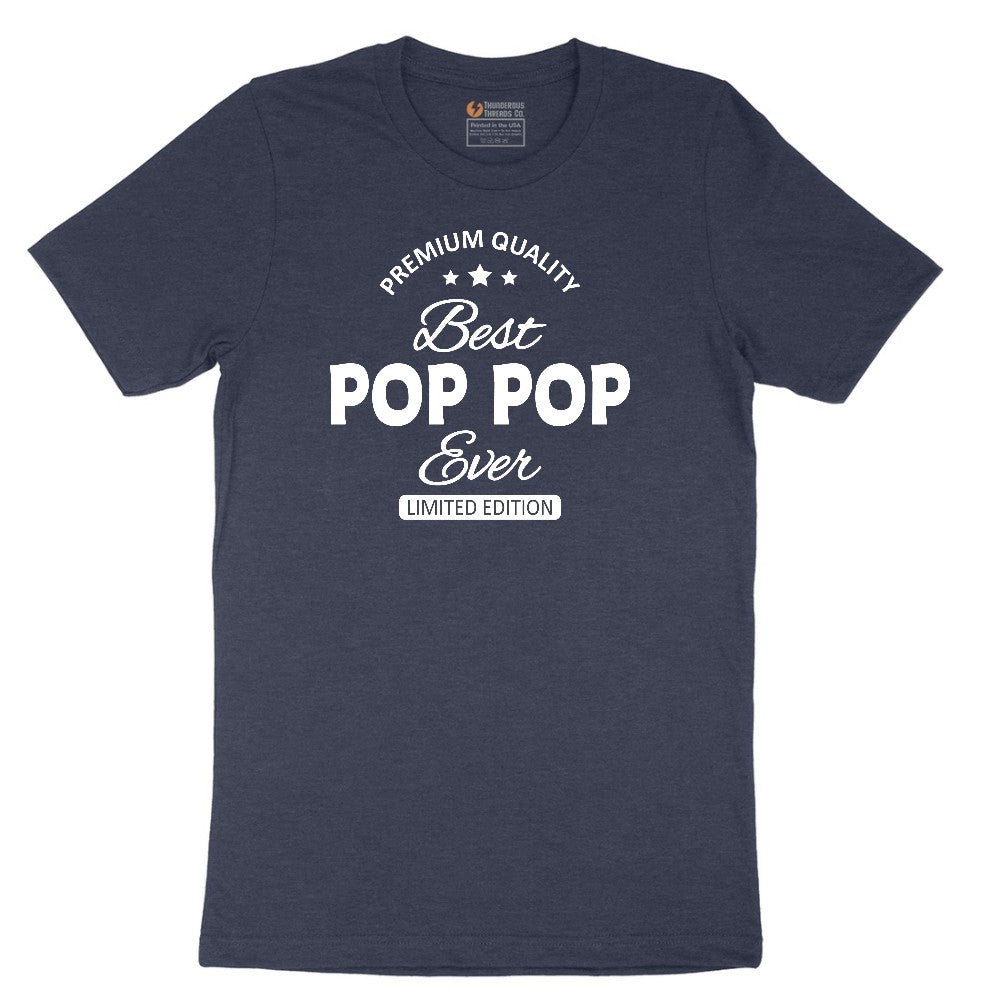 Best Pop Pop Ever Short Sleeve Tee - Heather Navy