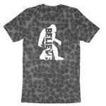 Bigfoot Believe Ladies Short Sleeve Tee - Black Leopard