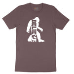 Bigfoot Believe Ladies Short Sleeve Tee - Sangria Blackout