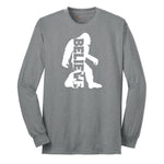 Bigfoot Believe Long Sleeve Tee - Athletic Grey