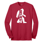 Bigfoot Believe Long Sleeve Tee - Red