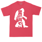 Bigfoot Believe tall t-shirt for men in Heather Red