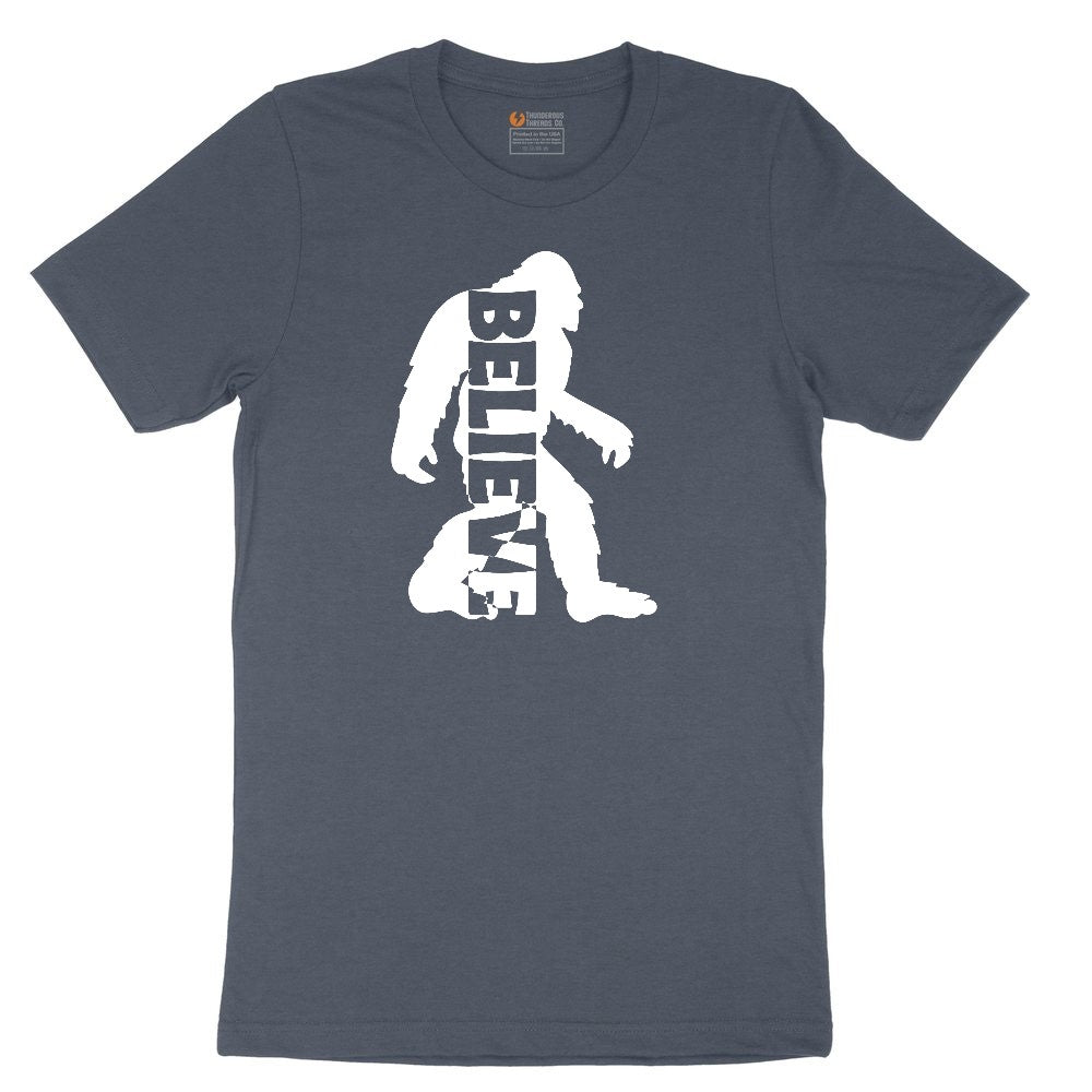 Bigfoot Believe Toddler Short Sleeve Tee - Heather Navy