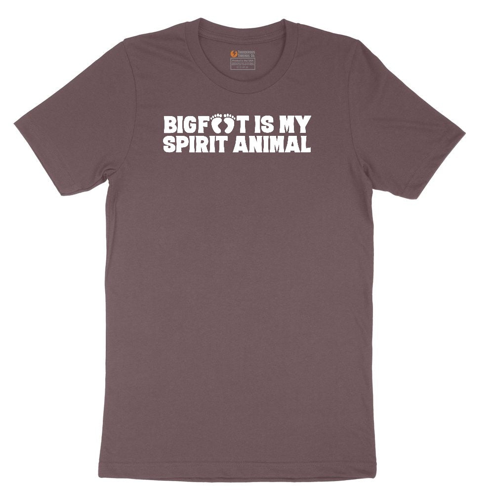 Bigfoot is My Spirit Animal Ladies Short Sleeve Tee - Sangria Blackout
