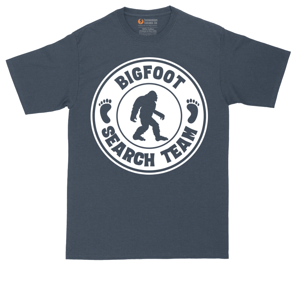 Bigfoot Search Team tall t-shirt for men in Heather Navy