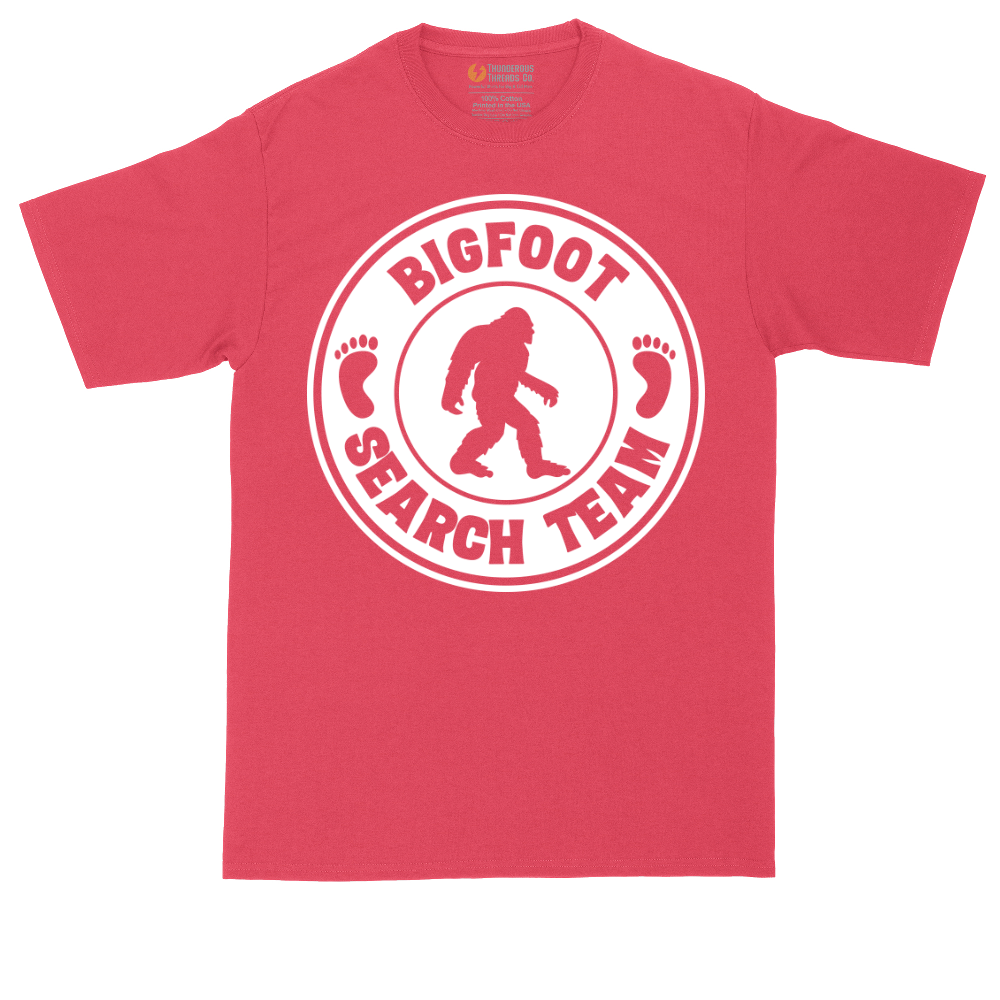 Bigfoot Search Team tall t-shirt for men in Heather Red