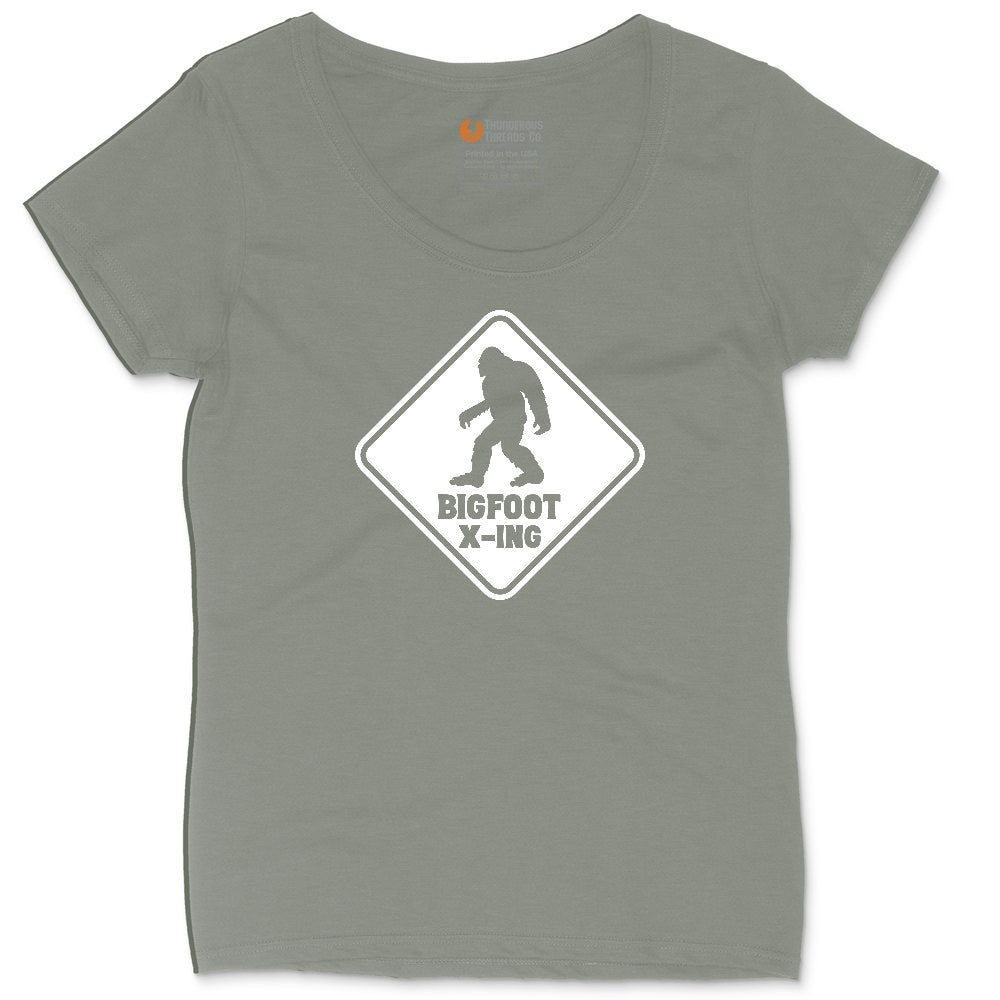 Bigfoot x-ing Ladies Curvy Tee - Bamboo Blackout