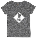 Bigfoot x-ing Ladies Curvy Tee - Black Leopard