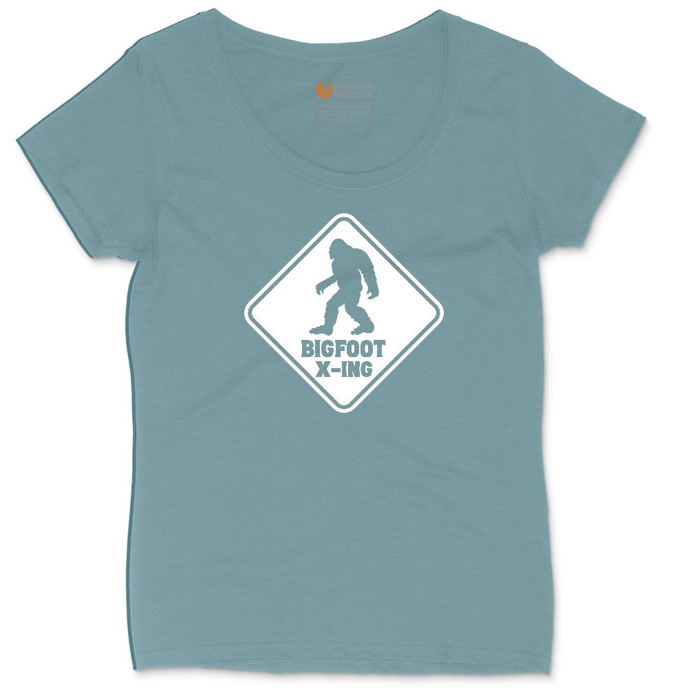 Bigfoot x-ing Ladies Curvy Tee - Surf Blackout