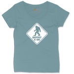 Bigfoot x-ing Ladies Curvy Tee - Surf Blackout