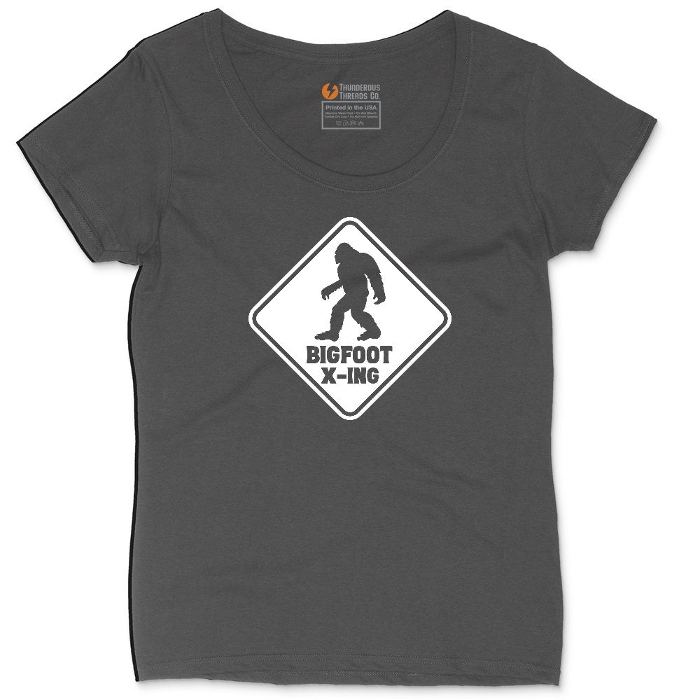 Bigfoot x-ing Ladies Curvy Tee - Vintage Smoke