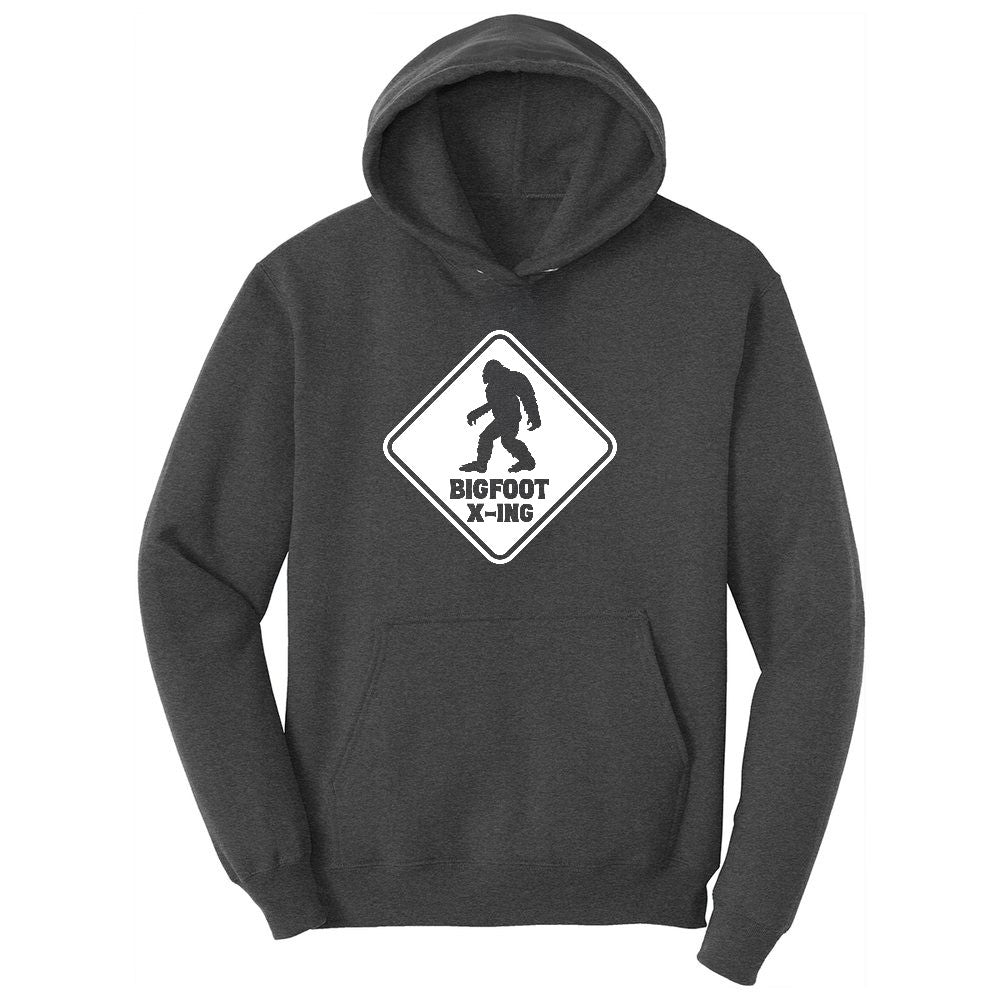 Bigfoot x-ing Ladies Hoodie - Dark Heather Grey