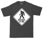 Bigfoot X-ing tall t-shirt for men in Dark Heather Grey
