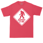 Bigfoot X-ing tall t-shirt for men in Heather Red