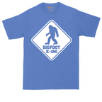 Bigfoot X-ing tall t-shirt for men in Heather Royal