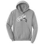 Bite Me Fish Design Ladies Hoodie - Athletic Heather