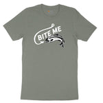 Bite Me Fish Design Ladies Short Sleeve Tee - Bamboo Blackout