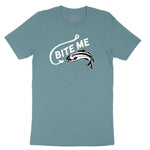 Bite Me Fish Design Ladies Short Sleeve Tee - Surf Blackout