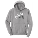 Bite Me Fish Design Hoodie - Athletic Heather