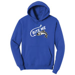 Bite Me Fish Design Hoodie - True Royal