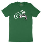 Bite Me Fish Design Short Sleeve Tee - Athletic Kelly