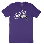 Bite Me Fish Design Short Sleeve Tee - Team Purple
