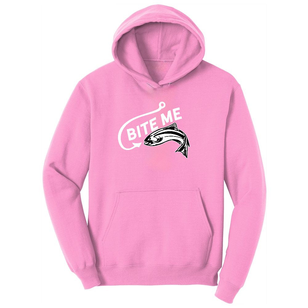 Bite Me Fish Design Toddler Hoodie - Candy Pink